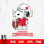 Nebraska Cornhuskers Snoopy Player Football SVG DXF EPS PNG FILE,Snoopy File Cut, NCAA Digital Download,Instant Download,Christmas Silhouette
