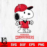 Nebraska Cornhuskers Snoopy football SVG DXF EPS PNG FILE,Snoopy File Cut, NCAA Digital Download,Instant Download,Christmas Silhouette