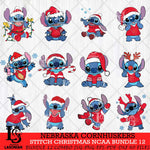 Nebraska Cornhuskers Stitch Christmas NCAA Bundle 12 Svg Eps Dxf Png File, Digital Download, Instant Download
