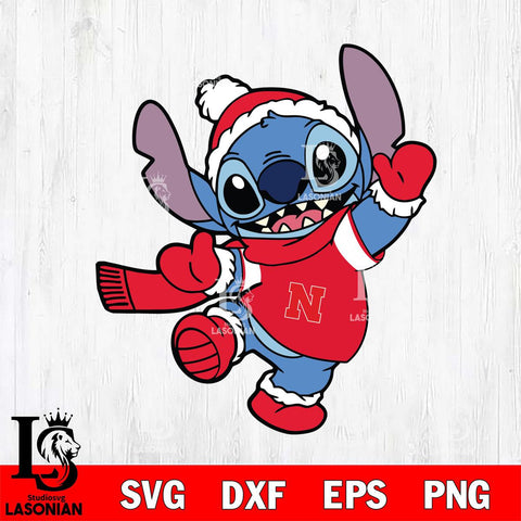Nebraska Cornhuskers Stitch Disney Christmas Svg Eps Dxf Png File, Digital Download, Instant Download