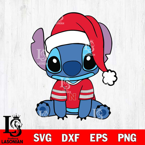Nebraska Cornhuskers Stitch Merry Christmas Svg Eps Dxf Png File, Digital Download, Instant Download