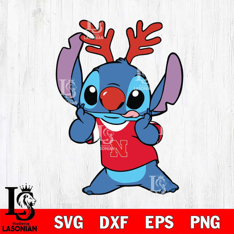 Nebraska Cornhuskers Stitch Reindeer Svg Eps Dxf Png File, Digital Download, Instant Download