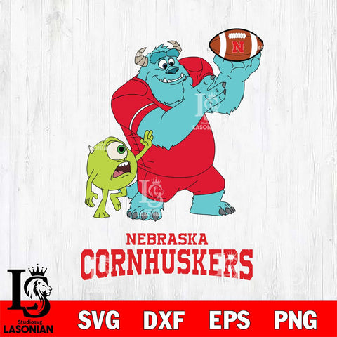 Nebraska Cornhuskers Sully & Mike Football Cricut,Christmas SVG DXF EPS PNG FILE, NCAA Digital Download,Instant Download, Silhouette