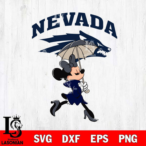 Nevada Wolf Pack Fancy Minnie Svg Eps Dxf Png File, Digital Download, Instant Download