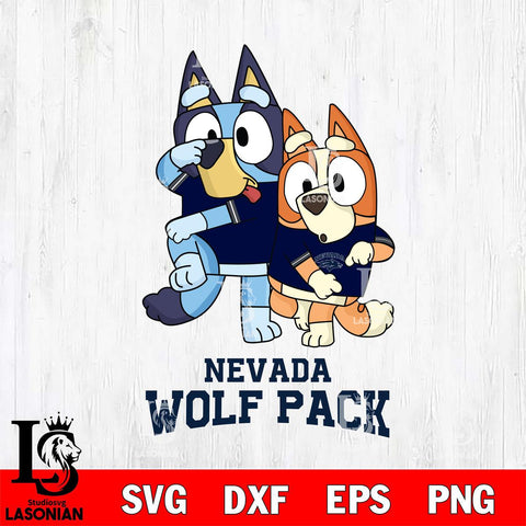 Nevada Wolf Pack Bluey & Bingo Svg Eps Dxf Png File, NCAA svg, Digital Download, Instant Download