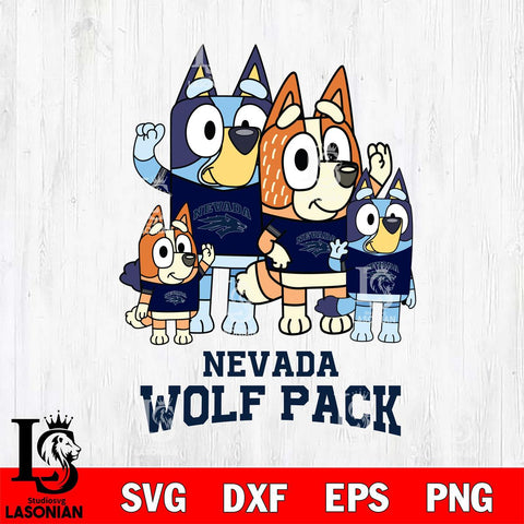 Nevada Wolf Pack Bluey & Bingo 7 Svg Eps Dxf Png File, NCAA svg, Digital Download, Instant Download