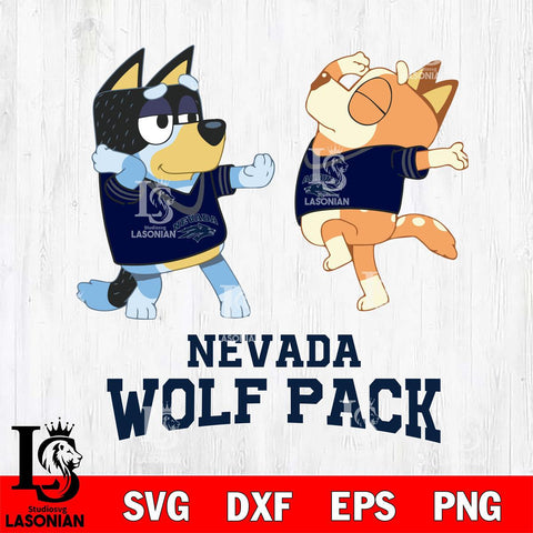 Nevada Wolf Pack Bluey Dance Svg Eps Dxf Png File, Digital Download, Instant Download