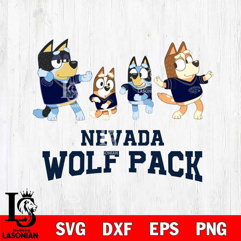 Nevada Wolf Pack Bluey Dance Mode Squats Svg Eps Dxf Png File, Digital Download, Instant Download
