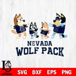 Nevada Wolf Pack Bluey Dance Squats Svg Eps Dxf Png File, Digital Download, Instant Download