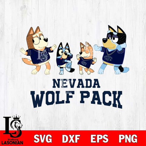 Nevada Wolf Pack Bluey Dance Squats Svg Eps Dxf Png File, Digital Download, Instant Download