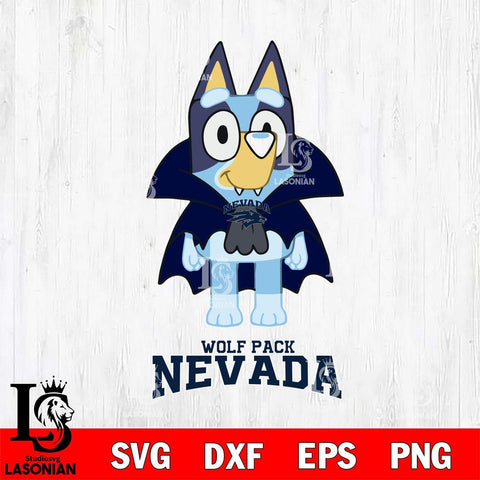 Nevada Wolf Pack Bluey Dracula Halloween Svg Eps Dxf Png File, Digital Download, Instant Download