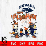 Nevada Wolf Pack Bluey Halloween Family Svg Eps Dxf Png File, Digital Download, Instant Download