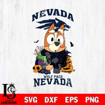 Nevada Wolf Pack Bluey Halloween NCAA Svg Eps Dxf Png File, Digital Download, Instant Download