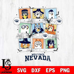 Nevada Wolf Pack Bluey Halloween Sport Svg Eps Dxf Png File, Digital Download, Instant Download