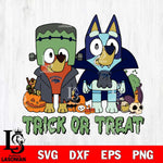 Nevada Wolf Pack Bluey Halloween Trick or Treat Svg Eps Dxf Png File, Digital Download, Instant Download
