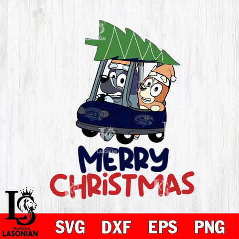 Nevada Wolf Pack Bluey Merry Christmas Svg Eps Dxf Png File, Digital Download