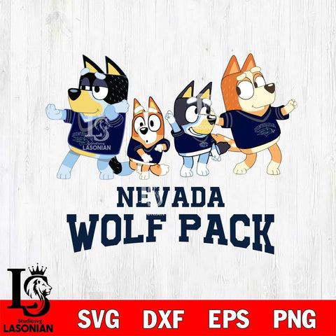 Nevada Wolf Pack Bluey Mode Dance Squats Svg Eps Dxf Png File, Digital Download, Instant Download