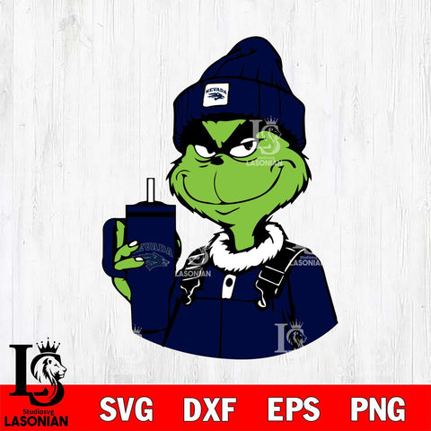 Nevada Wolf Pack Boujee Grinch 2 Svg Eps Dxf Png File, Digital Download, Instant Download