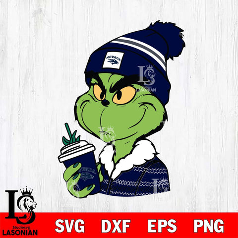 Nevada Wolf Pack Boujee Grinch Svg Eps Dxf Png File, Digital Download, Instant Download