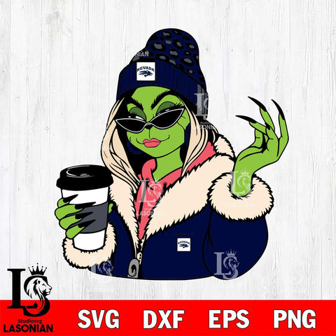 Nevada Wolf Pack Boujee Grinch 9 Svg Eps Dxf Png File, Digital Download, Instant Download
