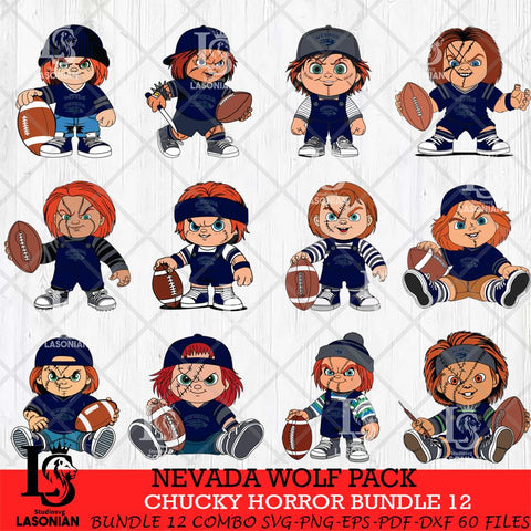 Nevada Wolf Pack Chucky Horror Bundle 12 SVG Eps Dxf Png File, Bundle NCAA svg, Digital Download, Instant Download