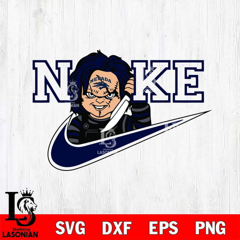 Nevada Wolf Pack Chucky Nike Svg Eps Dxf Png File, Digital Download, Instant Download