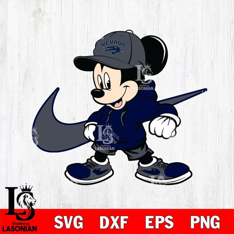 Nevada Wolf Pack Cool Mickey Mouse Svg Eps Dxf Png File, NCAA svg, Digital Download, Instant Download