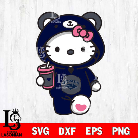 Nevada Wolf Pack Cute Hello Kitty Svg Eps Dxf Png File, Digital Download, Instant Download
