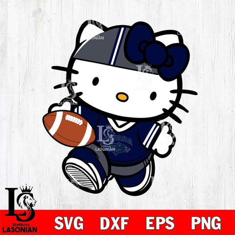 Nevada Wolf Pack Cute Hello Kitty Football 9 Svg Eps Dxf Png File, NCAA svg, Digital Download, Instant Download