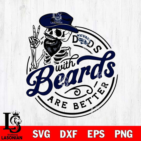 Nevada Wolf Pack Dad With Beard Are Better Svg Eps Dxf Png File, Digital Download, Instant Download