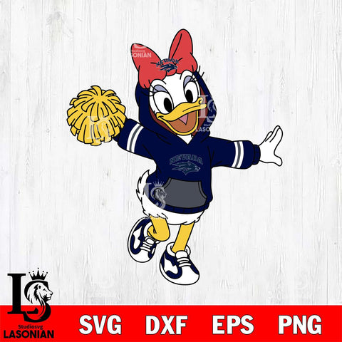 Nevada Wolf Pack Daisy Duck Cheerleader Christmas File Cut, NCAA SVG DXF EPS PNG FILE, Digital Download , Criucut , Silhouette