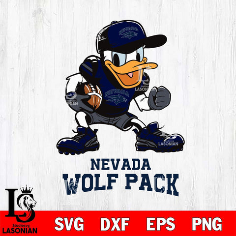 Nevada Wolf Pack Donal Duck Disney, Svg Eps Dxf Png File, Digital Download