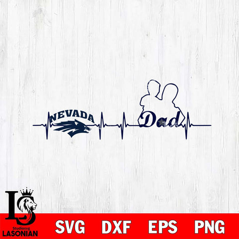 Nevada Wolf Pack Father Heart Beat Svg Eps Dxf Png File, Digital Download, Instant Download