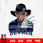 Nevada Wolf Pack Freddy Krueger Horror Halloween Svg Eps Dxf Png File, NCAA svg, Digital Download, Instant Download