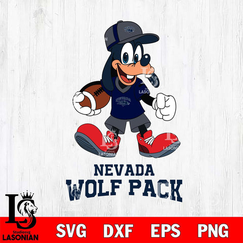 Nevada Wolf Pack Goofy Football Player SVG DXF EPS PNG FILE,NCAA svg ,Football Digital Download,Instant Download, Silhouette