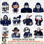 Nevada Wolf Pack Halloween Bundle 12 SVG Svg Eps Dxf Png File, NCAA bundle svg, Digital Download, Instant Download