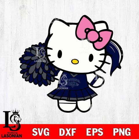 Nevada Wolf Pack Hello Kitty Cheerleader 12 Svg Eps Dxf Png File, Digital Download, Instant Download
