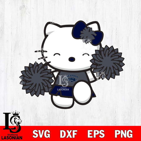 Nevada Wolf Pack Hello Kitty Cheerleader Svg Eps Dxf Png File, Digital Download, Instant Download