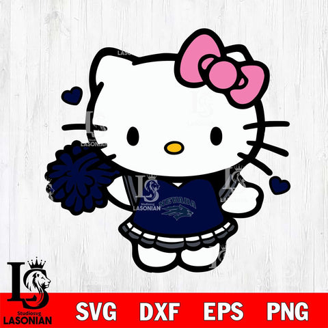 Nevada Wolf Pack Hello Kitty Cheerleader 6 Svg Eps Dxf Png File, Digital Download, Instant Download