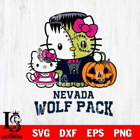 Nevada Wolf Pack Hello Kitty Horror 10 Svg Eps Dxf Png File, Digital Download