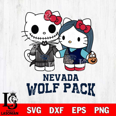 Nevada Wolf Pack Hello Kitty Horror 11 Svg Eps Dxf Png File, Digital Download