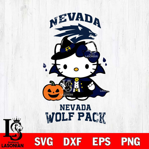 Nevada Wolf Pack Hello Kitty Horror 9 Svg Eps Dxf Png File, Digital Download