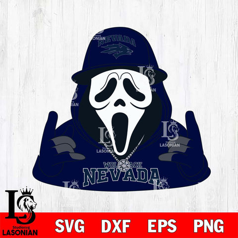 Nevada Wolf Pack Horror Character Ghostface Sport Svg Eps Dxf Png File, NCAA svg, Digital Download, Instant Download