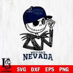 Nevada Wolf Pack Jack Skellington 3 Halloween Svg Eps Dxf Png File, NCAA svg, Digital Download, Instant Download