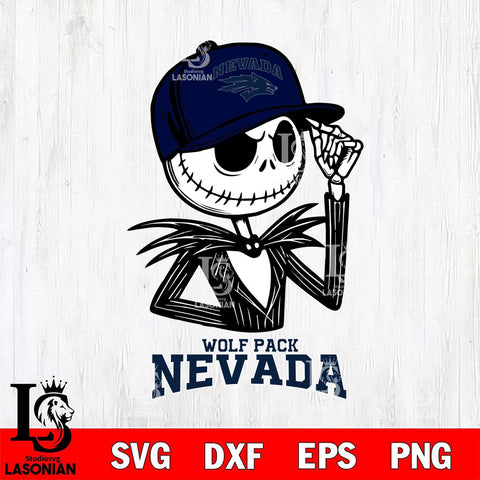 Nevada Wolf Pack Jack Skellington 3 Halloween Svg Eps Dxf Png File, NCAA svg, Digital Download, Instant Download