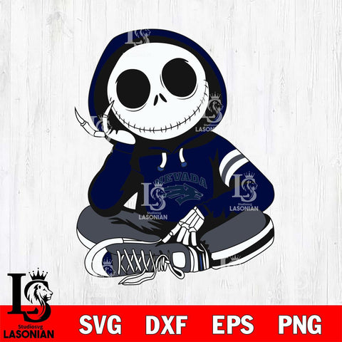 Nevada Wolf Pack Jack Skellington halloween Svg Eps Dxf Png File, NCAA svg, Digital Download, Instant Download