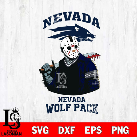 Nevada Wolf Pack Jason Voorhees 10 Svg Eps Dxf Png File, Digital Download