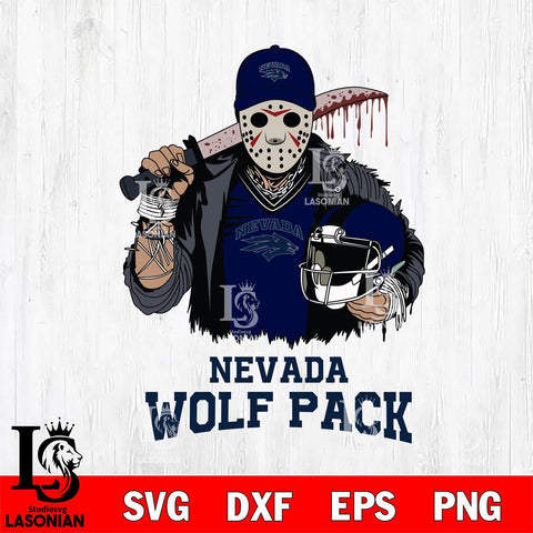 Nevada Wolf Pack Jason Voorhees 2 Svg Eps Dxf Png File, Digital Download