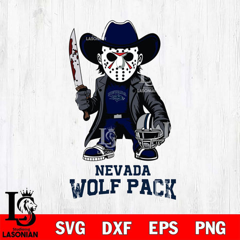 Nevada Wolf Pack Jason Voorhees 3 Svg Eps Dxf Png File, Digital Download