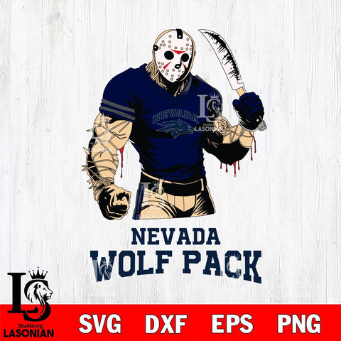 Nevada Wolf Pack Jason Voorhees Svg Eps Dxf Png File, Digital Download